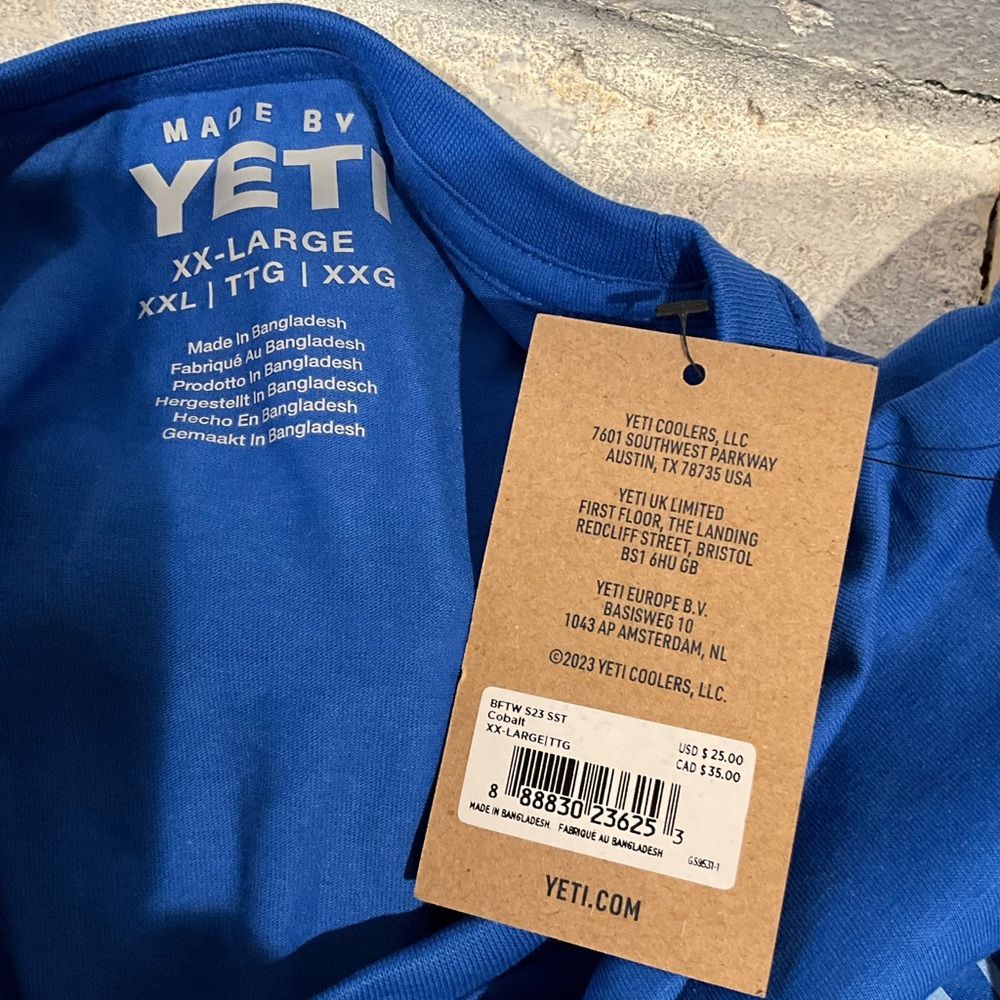 YETI Vibrant Blue Short Sleeve Tee - Picture 3 of 3